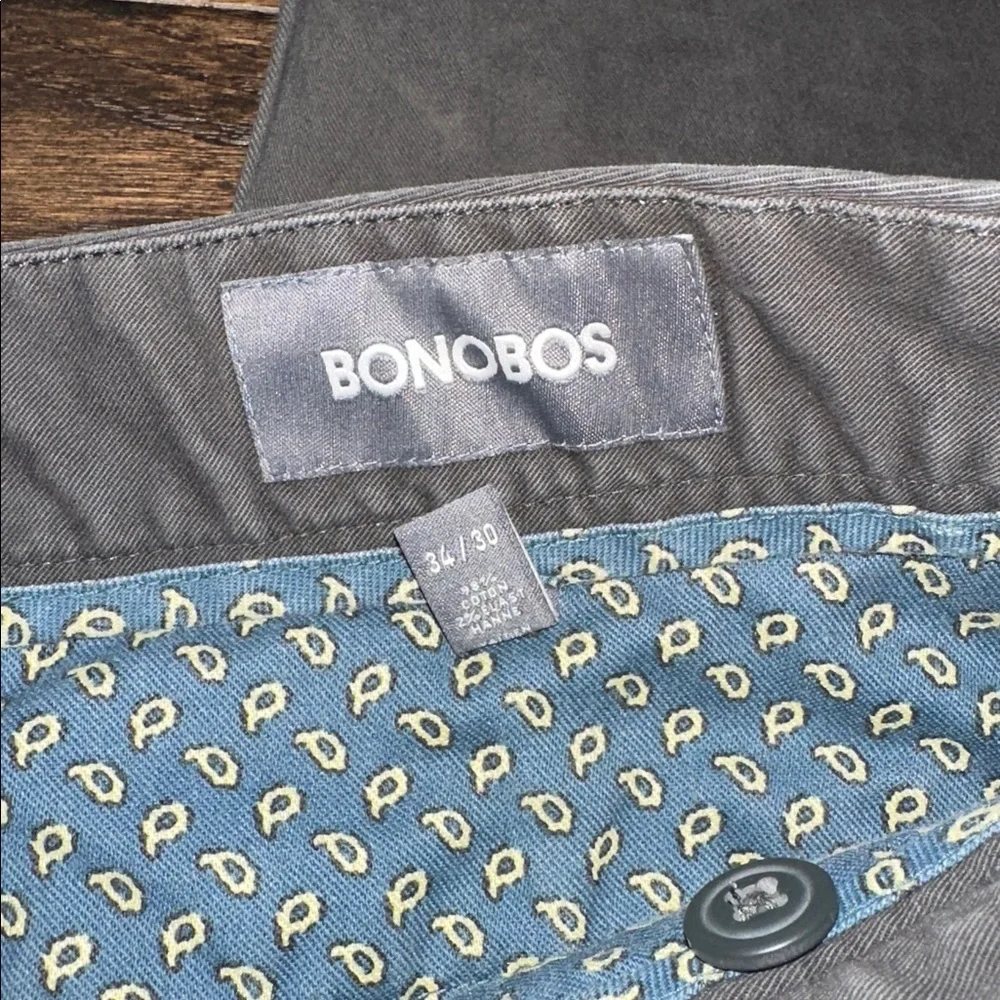 Bonobos Dark Gray Chinos size 34/30
